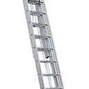 Лестница трехсекционная выдвижная с тросом Alumet Ал 3314 фото 1