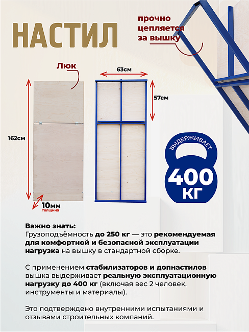 Вышка-тура ВСП Пром 0.7х1.6, 4.0 м фото 6