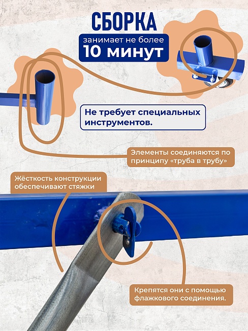 Вышка-тура ВСП Промышленник 1.6х2.0, 2.8 м фото 6