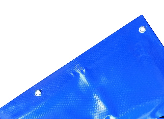Тент ПВХ Промышленник 550 г/м2, 7х10 м с люверсами ч/з 0,5 м, синий фото 2