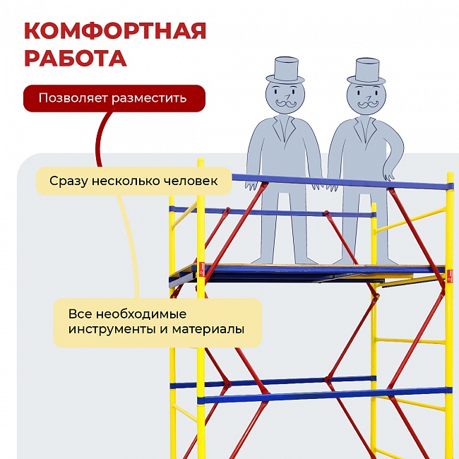 Вышка-тура Промышленник ВСЭ 0,7Х1,6, 3,6 м ver. 2.0 фото 7