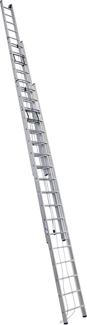 Лестница трехсекционная выдвижная с тросом Alumet Ал 3317 фото 1